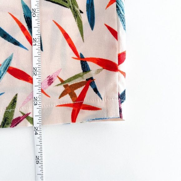 Molly Bracken Bamboo-Print Short-Sleeve Blouse Women's L NWOT - Picture 7 of 8